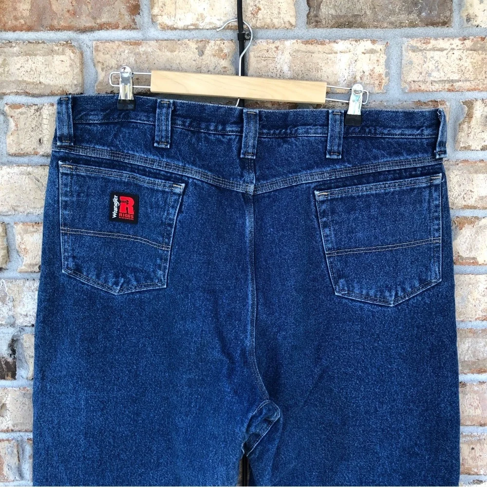 Wrangler Riggs Cotton Workwear Men's Fleece Lined Relaxed Fit Blue WinterJean 40
